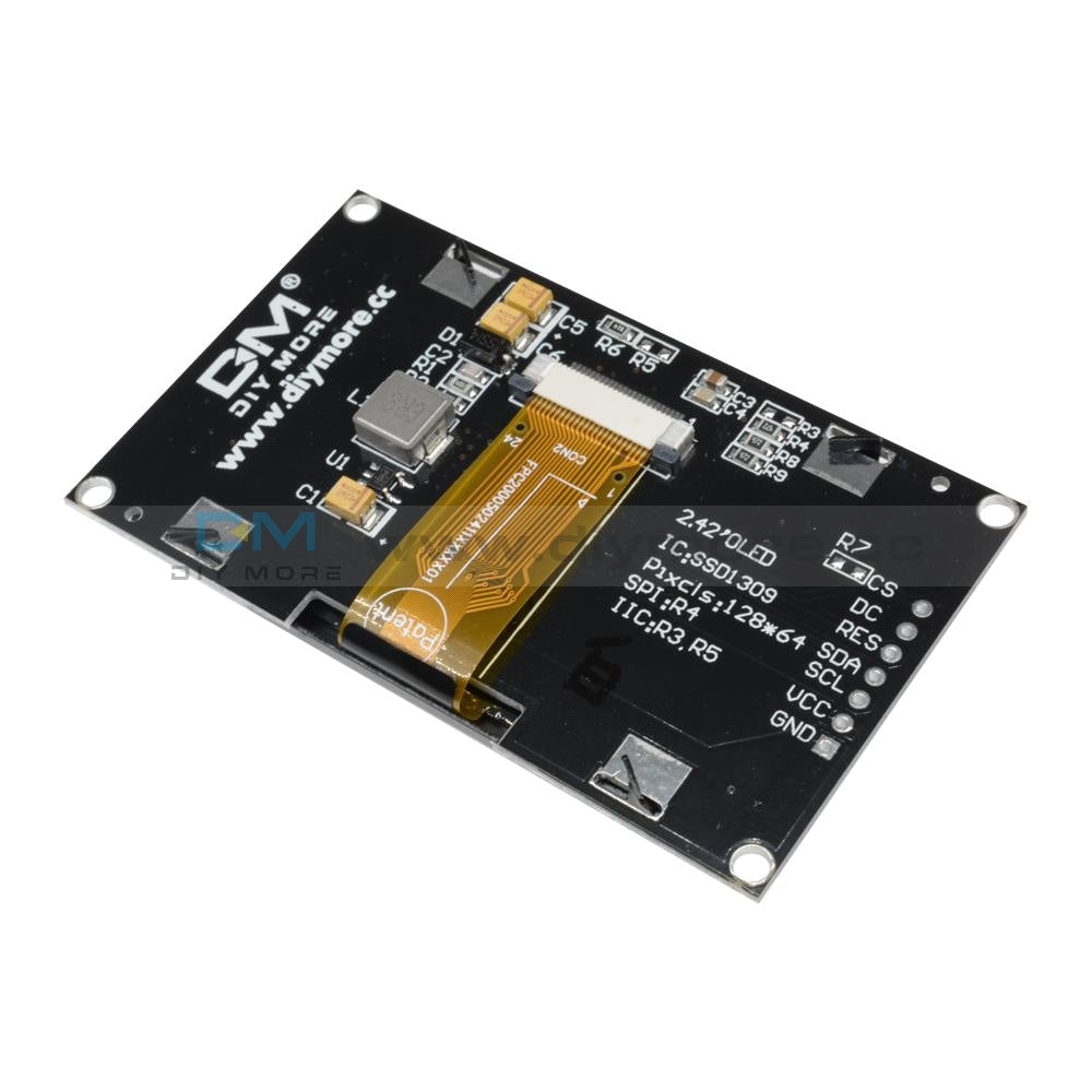2.42 Inch OLED Display Module - SSD1309 128x64 SPI Interface For Arduino & Microcontroller Projects