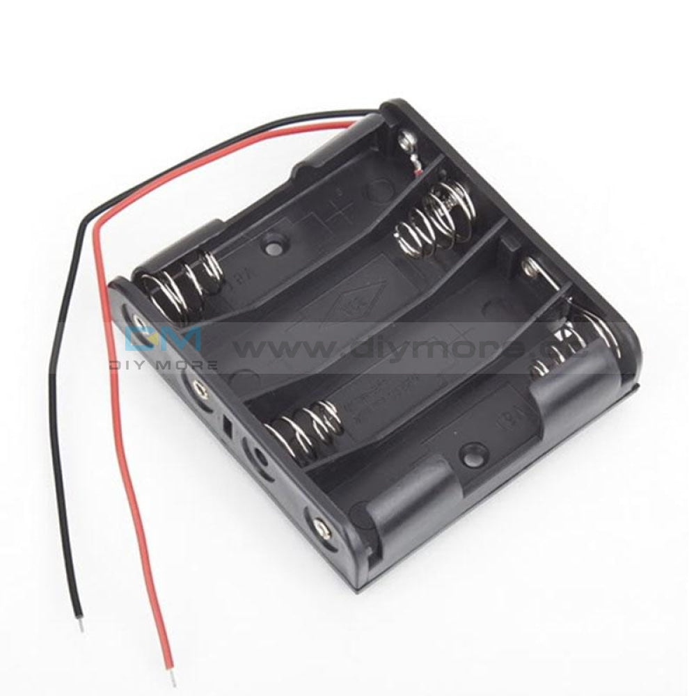 Plastic Battery Storage Case Box Holder For 4 X Aa 4Xaa 2A 6.0V Wire Leads Protection Board