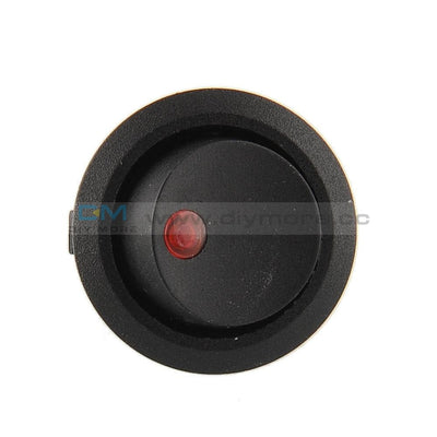 12V Led Dot Light Car Switch Auto Boat Round Rocker 3Pin On/off Toggle Spst Red Delay Relay Module