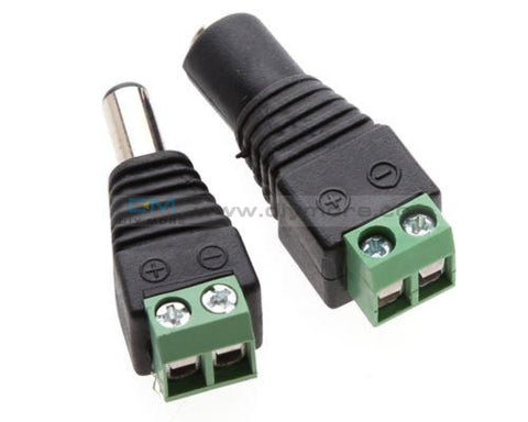 5Pairs Male Female 2.1 X 5.5 Mm Dc Power Plug Jack Adapter Connector For Cctv Module