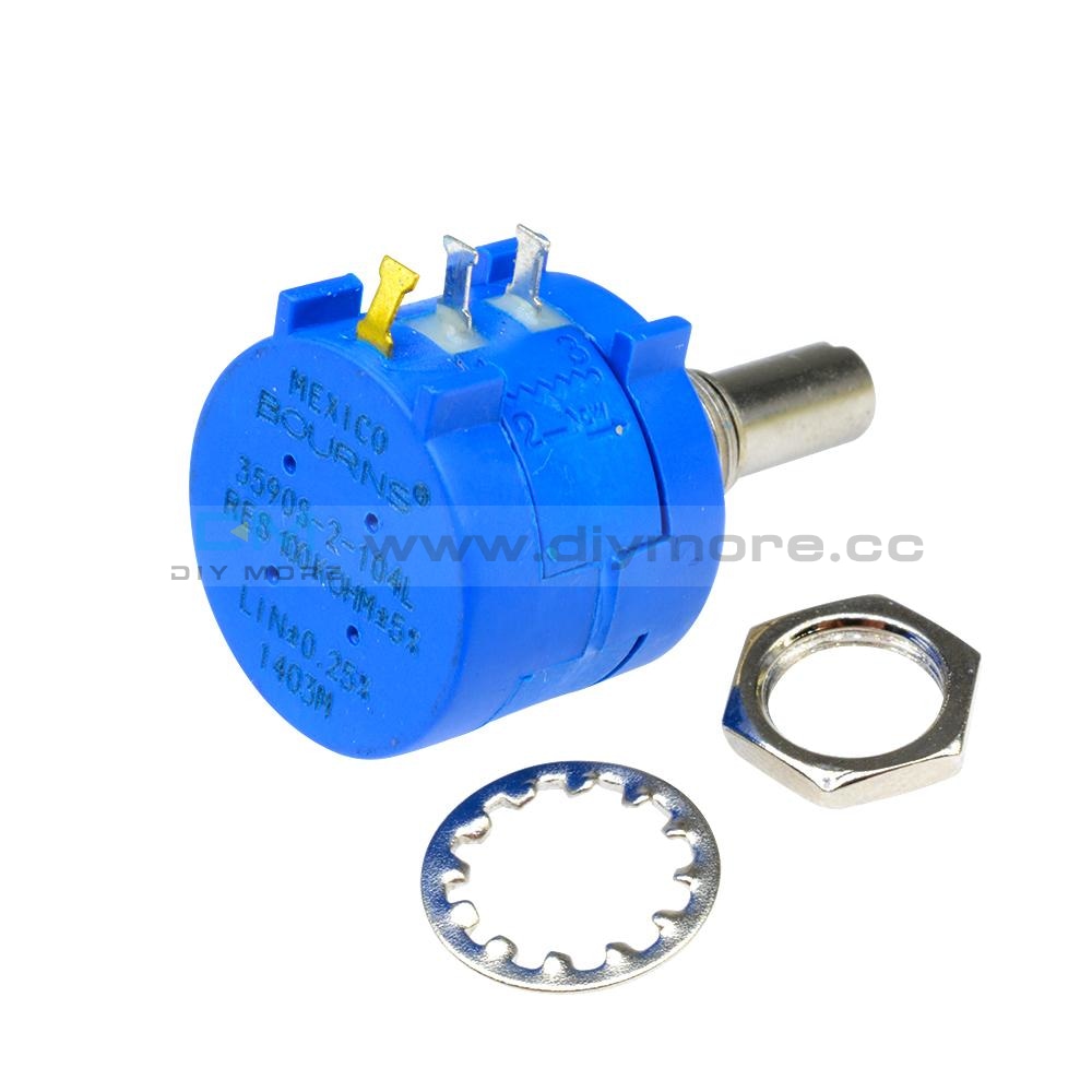 3590S-2-104L 100K Ohm Rotary Wirewound Precision Potentiometer Pot 10 Turn Tools