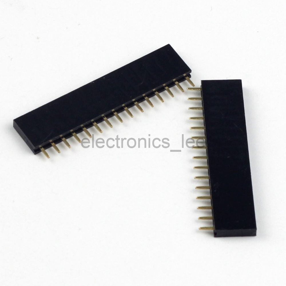10PCS 2.54mm Header 15Pin Single Row Female Pin Socket Connector