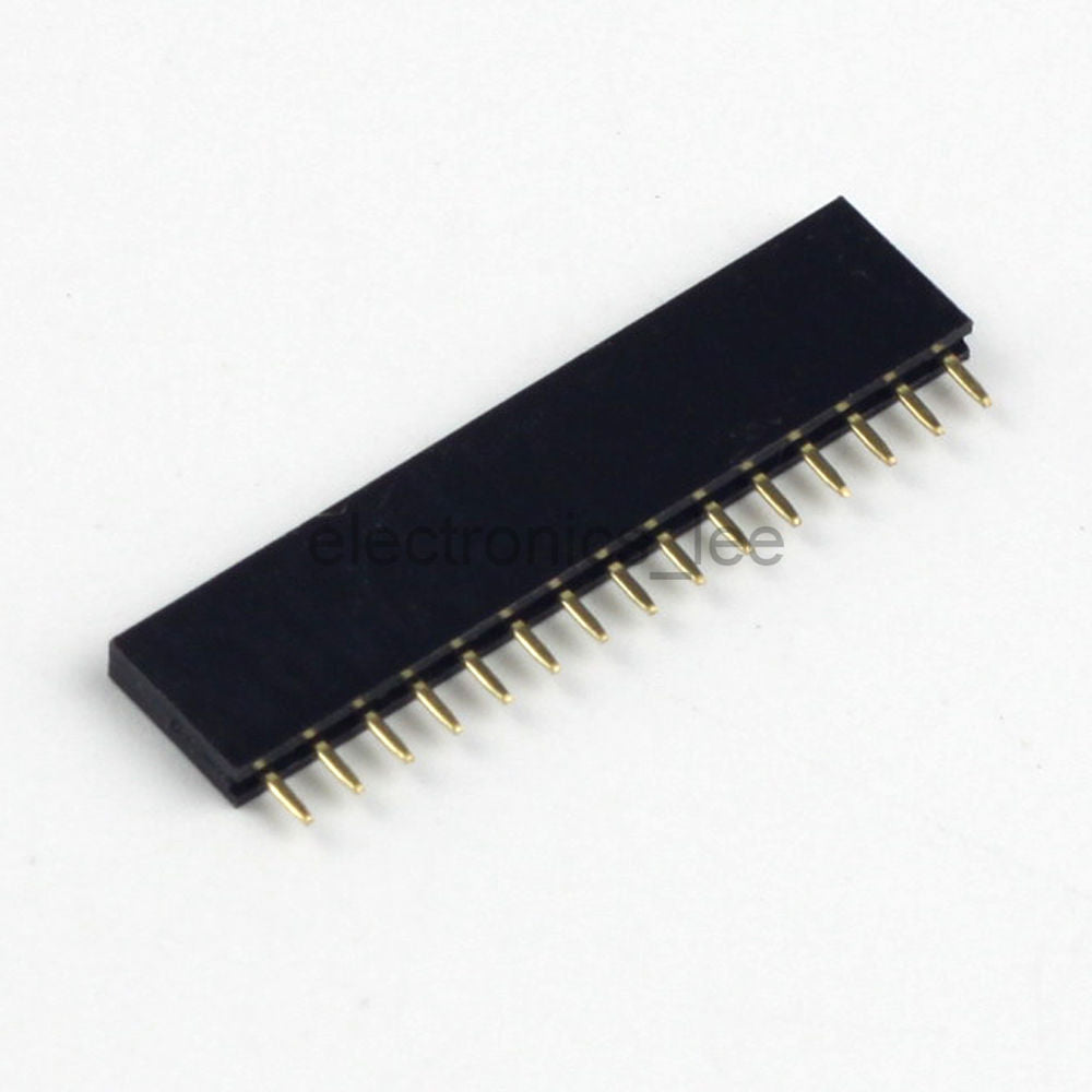 10PCS 2.54mm Header 15Pin Single Row Female Pin Socket Connector – diymore