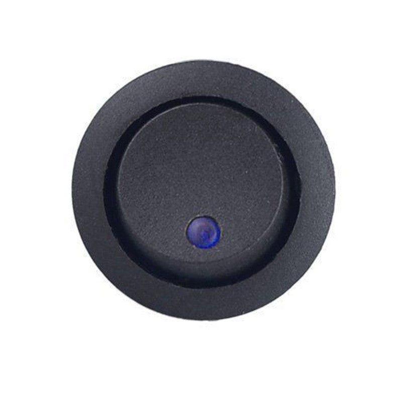 2PCS AC 125V/250V 3 Pins Car Round Dot Blue LED Light Rocker Toggle Switch