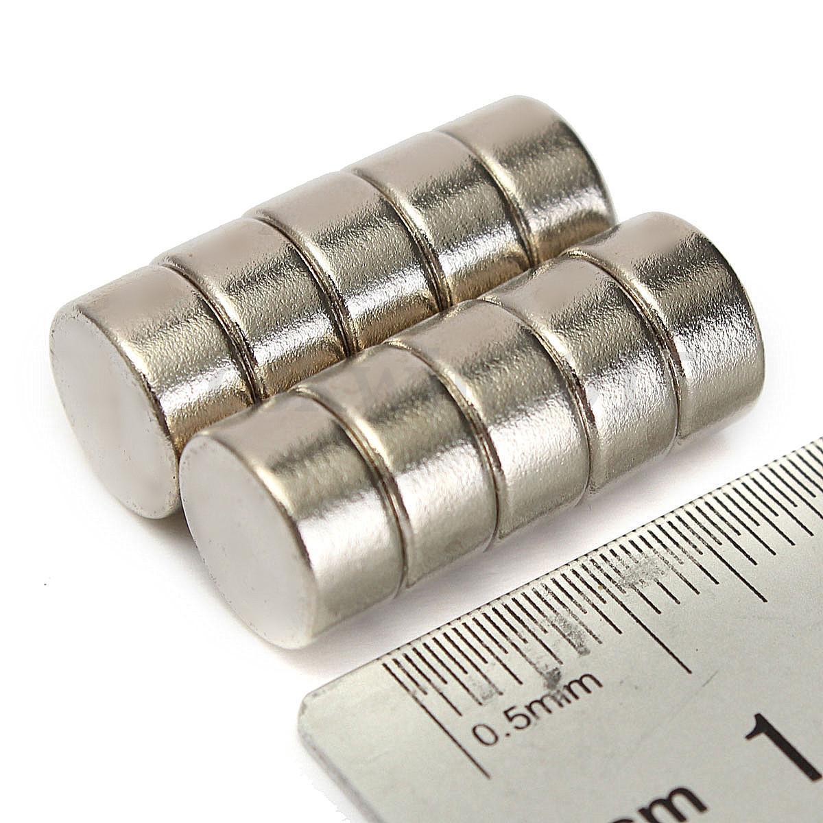 1/5/10PCS N52 Strong Rare Earth Round Cylinder Neodymium Fridge Magnet 10x5mm