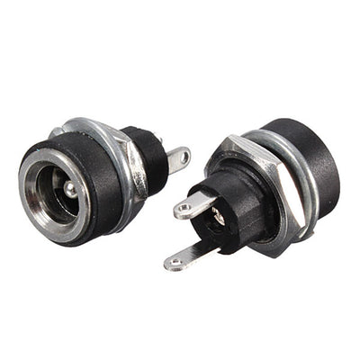 5PCS DC Power Supply Jack Socket Connector Female Panel Mount 5.5x2.1mm