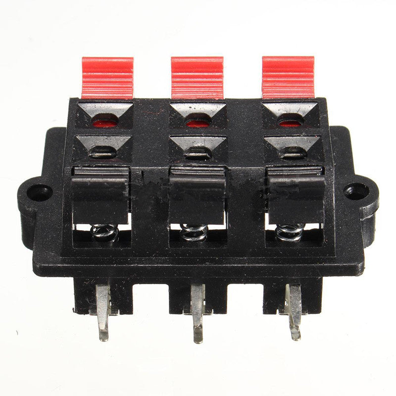 2/4/6P Way Push Release Connector Plate Amplifier Speaker Terminal Strip Block U