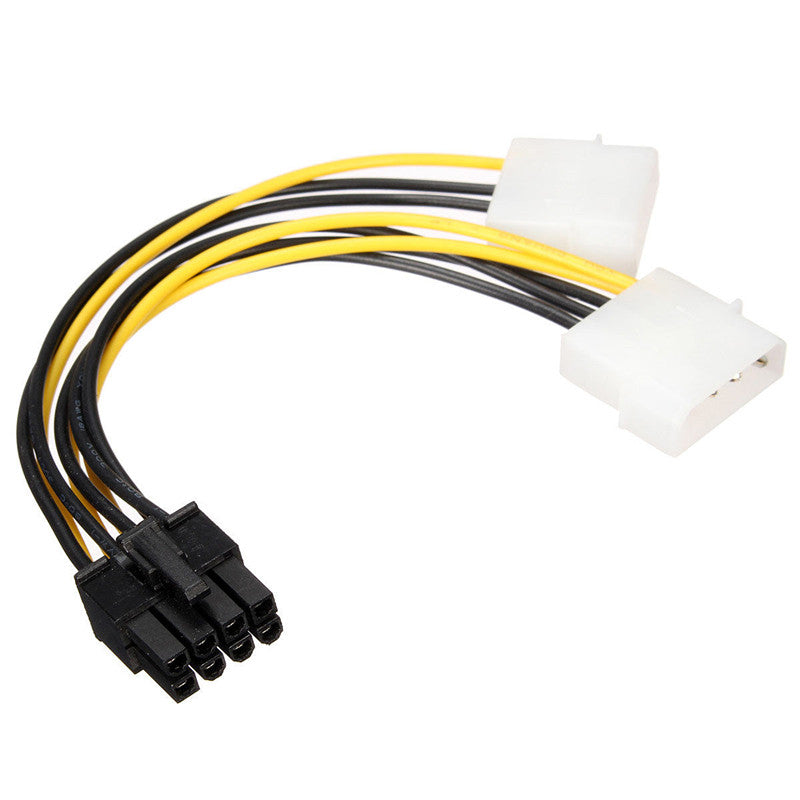4/6 Pin Molex to 8Pin PCI-Express PCIE Video Card Power Adapter Converter Cable