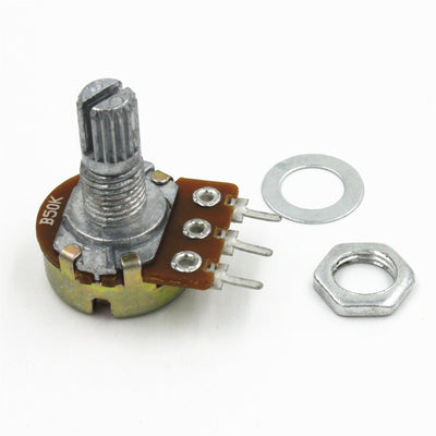 5PCS WH148 Potentiometer Ohm Linear Taper Rotary Shaft 15MM B1K~B500K 3/6 Pin