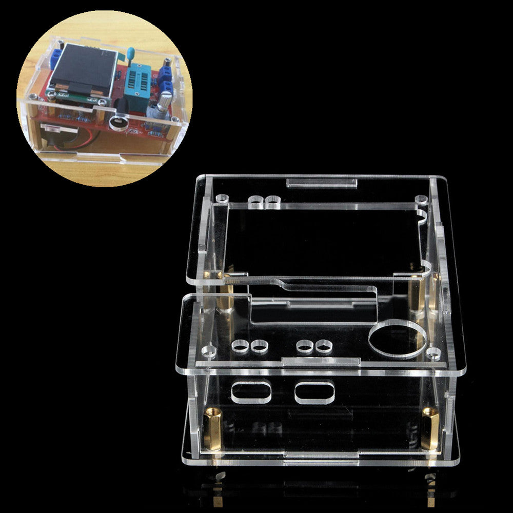 English GM328 Assembled Transistor Tester LCR ESR Meter Acrylic Case DIY Kits