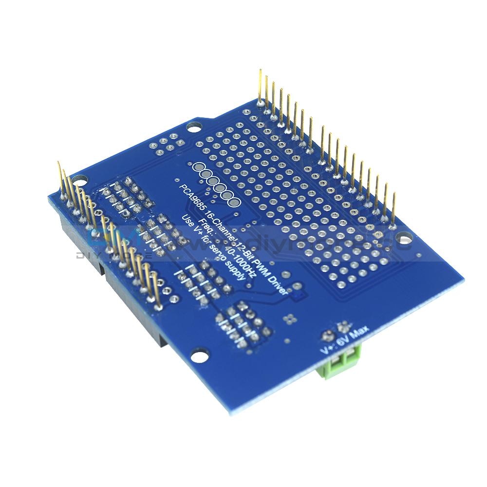 16 Channel 12-Bit Pwm Servo Drive Shield Board -I2C Pca9685 For Arduino