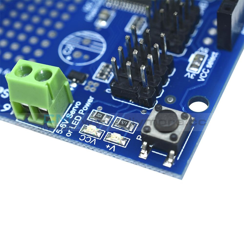 16 Channel 12-Bit Pwm Servo Drive Shield Board -I2C Pca9685 For Arduino