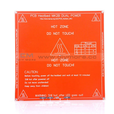 Reprap 3D Printer Pcb Heatbed Mk2B Heatbed Hot Plate 12V 24V Printing