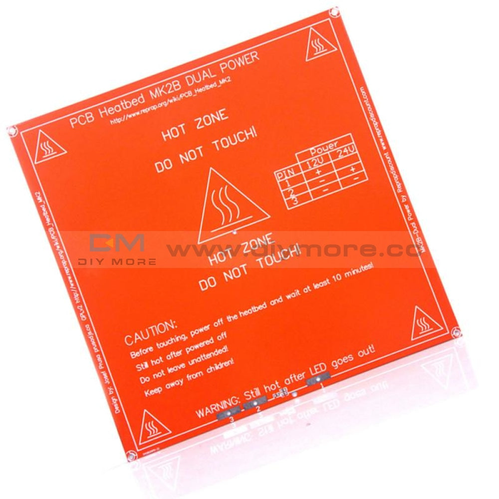 Reprap 3D Printer Pcb Heatbed Mk2B Heatbed Hot Plate 12V 24V Printing