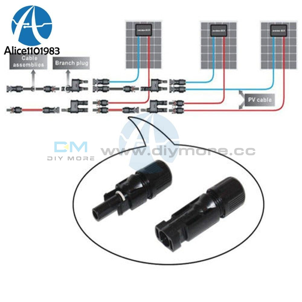 1 Pair Mc4 Connector Male And Female Solar Panel 30A 1000V For Pv Cable 2.5/4/6Mm Connect Integrated