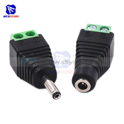 1 Pair Male Female Dc Power Plug Jack 3.5X1.35 Mm Wire Connector For Cctv Camera Led Strip Light