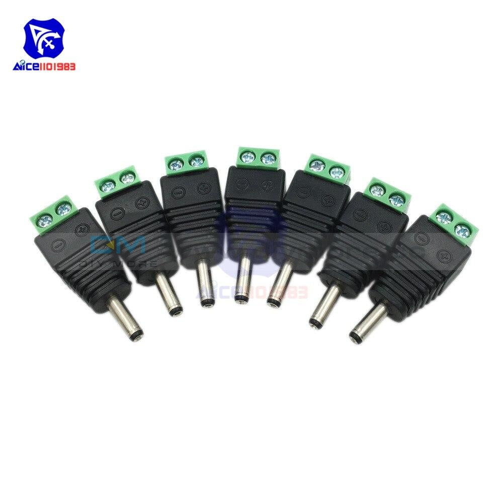 10x CCTV DC Power Jack Connectors - 3.5x1.35mm Female Socket With 30cm Cable, For Security Cameras & Devices
