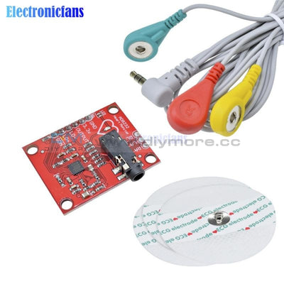 1 Set Diy Kit Ad8232 Ecg Module Measurement Pulse Heart Monitoring Sensor Monitor For Arduino