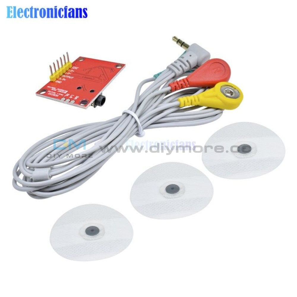1 Set Diy Kit Ad8232 Ecg Module Measurement Pulse Heart Monitoring Sensor Monitor For Arduino