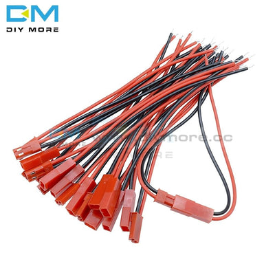 10 Pairs 100Mm 10Cm A Pair Of Male Female Jst Connector Plug Cable For Rc Bec Battery Helicopter Diy