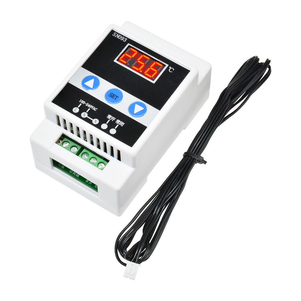 Digital Rail Temperature Display Thermostat AC110-250V Refrigeration Controller