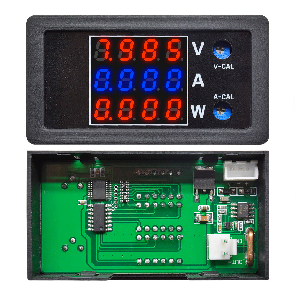 DC 100V 10A 1000W Voltage Current Power Meter Digital 0.28‘’ LED Thermostat