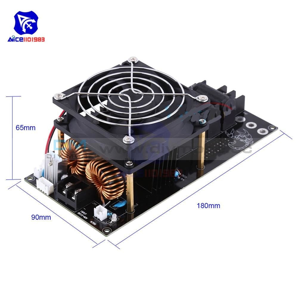 1000W 12 36V 20A Assembled Zvs Tesla Coil Induction Heating Board Module Heater Cooling Fan Tools