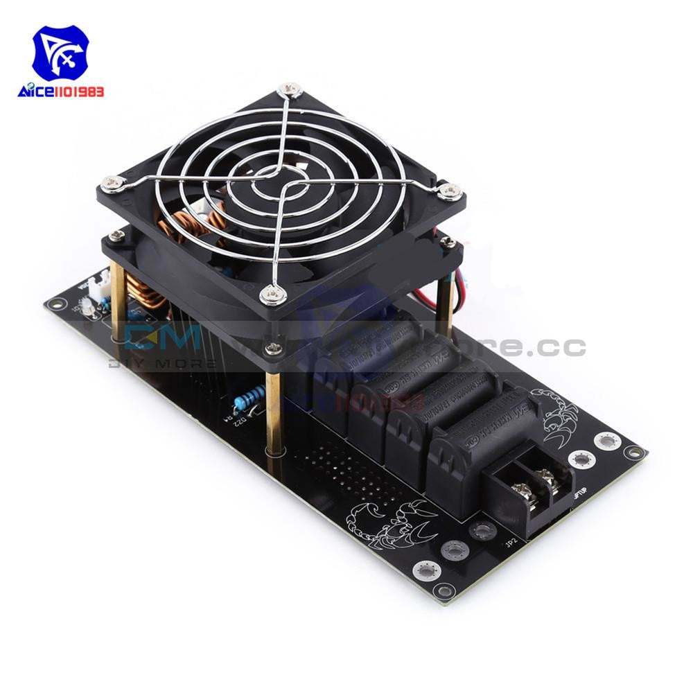 1000W 12 36V 20A Assembled Zvs Tesla Coil Induction Heating Board Module Heater Cooling Fan Tools