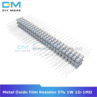 100Pcs +5% 5% Metal Oxide Film Resistor 2W 1R 1M Ohm Resistance Diy Electronic 1K 2.2K 4.7K 5.1K