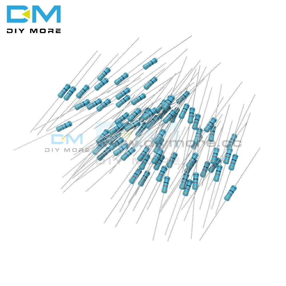 100Pcs Diymore Carbon Film Resistor 5% 1/2W 0.5W 1R 1M Ohm Resistance 1% +1% Electronic Kit 1K 2.2K