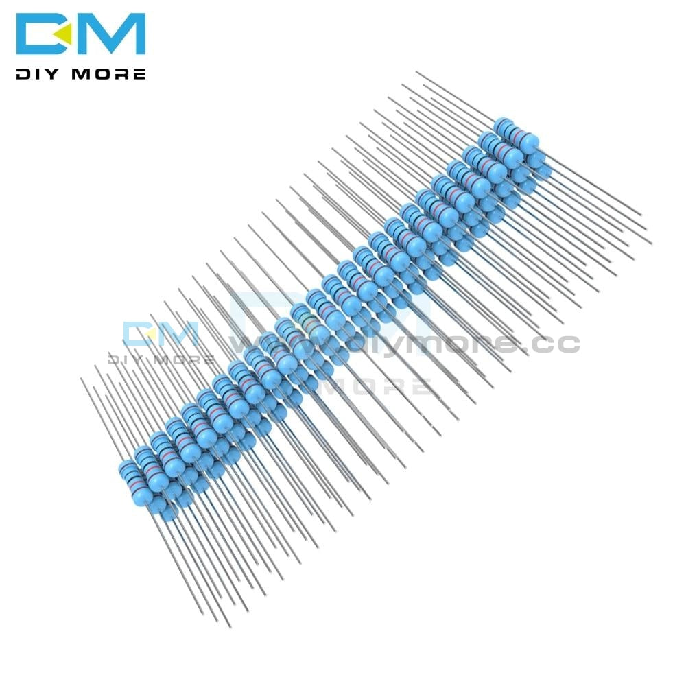 100Pcs Diymore Metal Film Resistor 1% +1% 1/2W 0.5W 1R 1M Ohm Resistance Diy Electronic 1K 2.2K 4.7K
