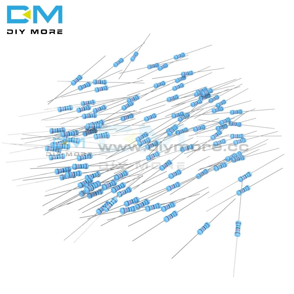 100Pcs Diymore Metal Film Resistor 1% +1% 1/2W 0.5W 1R 1M Ohm Resistance Diy Electronic 1K 2.2K 4.7K