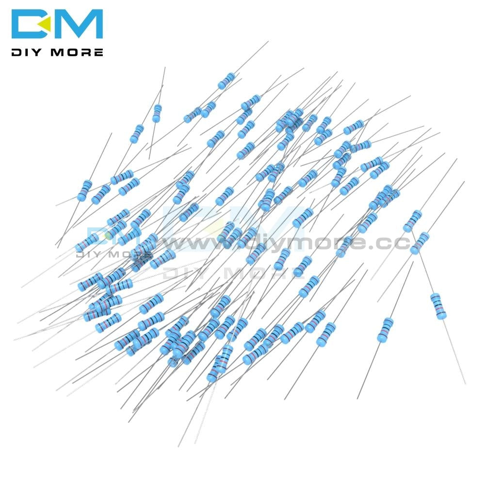 100Pcs Diymore Metal Film Resistor 1% +1% 1/2W 0.5W 1R 1M Ohm Resistance Diy Electronic 1K 2.2K 4.7K