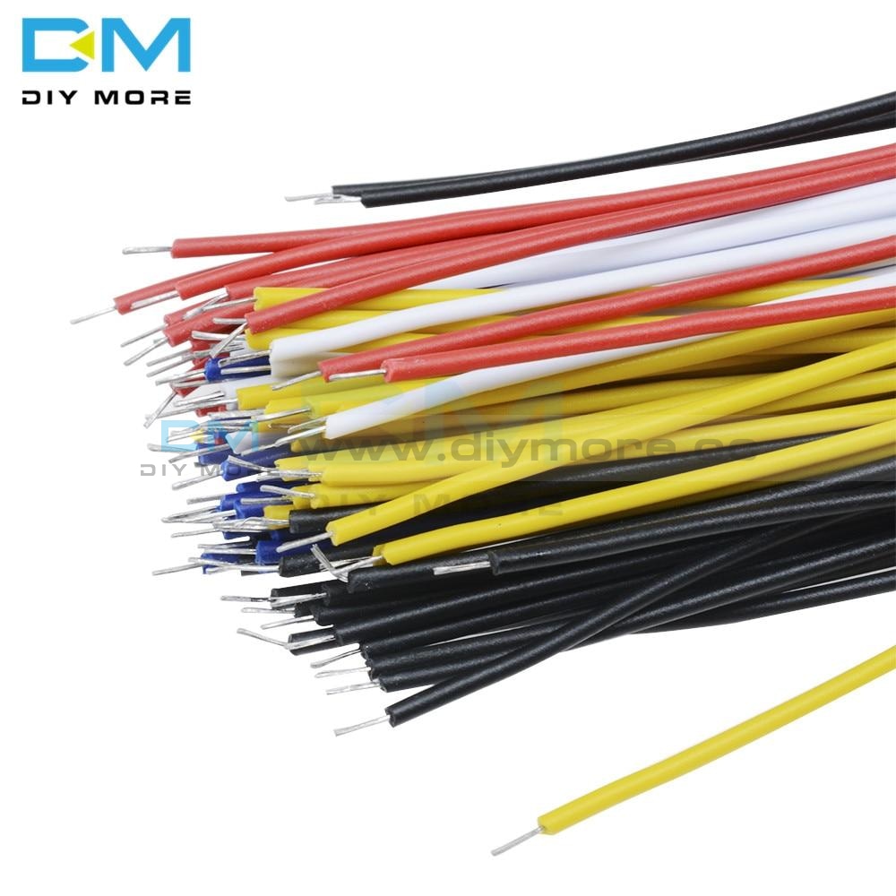 100Pcs Double Head Pcb Solder Cable 5 Color 20Cm Breadboard Fly Jumper Wire Tinned Conductor