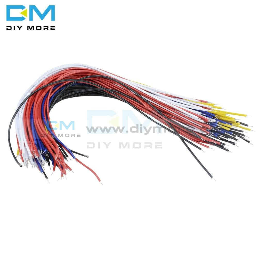 100Pcs Double Head Pcb Solder Cable 5 Color 20Cm Breadboard Fly Jumper Wire Tinned Conductor
