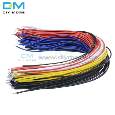 100Pcs Double Head Pcb Solder Cable 5 Color 20Cm Breadboard Fly Jumper Wire Tinned Conductor