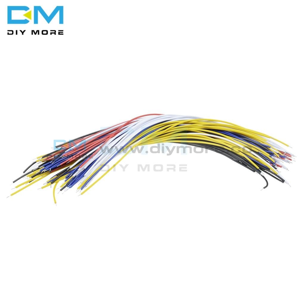 100Pcs Double Head Pcb Solder Cable 5 Color 20Cm Breadboard Fly Jumper Wire Tinned Conductor