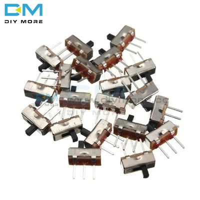 100Pcs Ss12D00G3 Ss 12D00G3 Slide Switch 2 Position Spdt 1P2T 3Pin Pcb Panel Mini Vertical Toggle