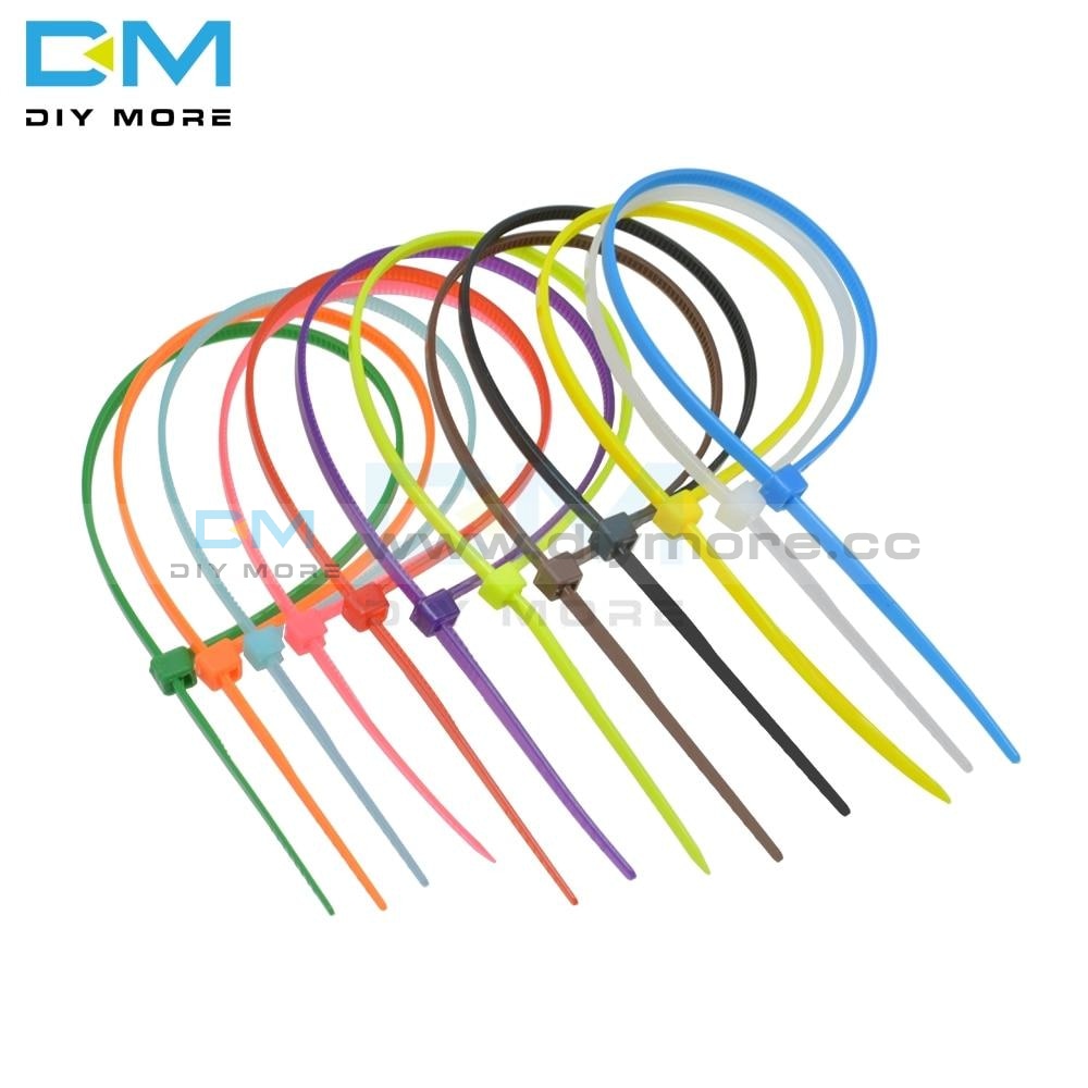 100Pcs Multi Color Self Locking Plastic Nylon Ties Wire Cable Zip 2.5X100Mm 2.5X150Mm 2.5X200Mm