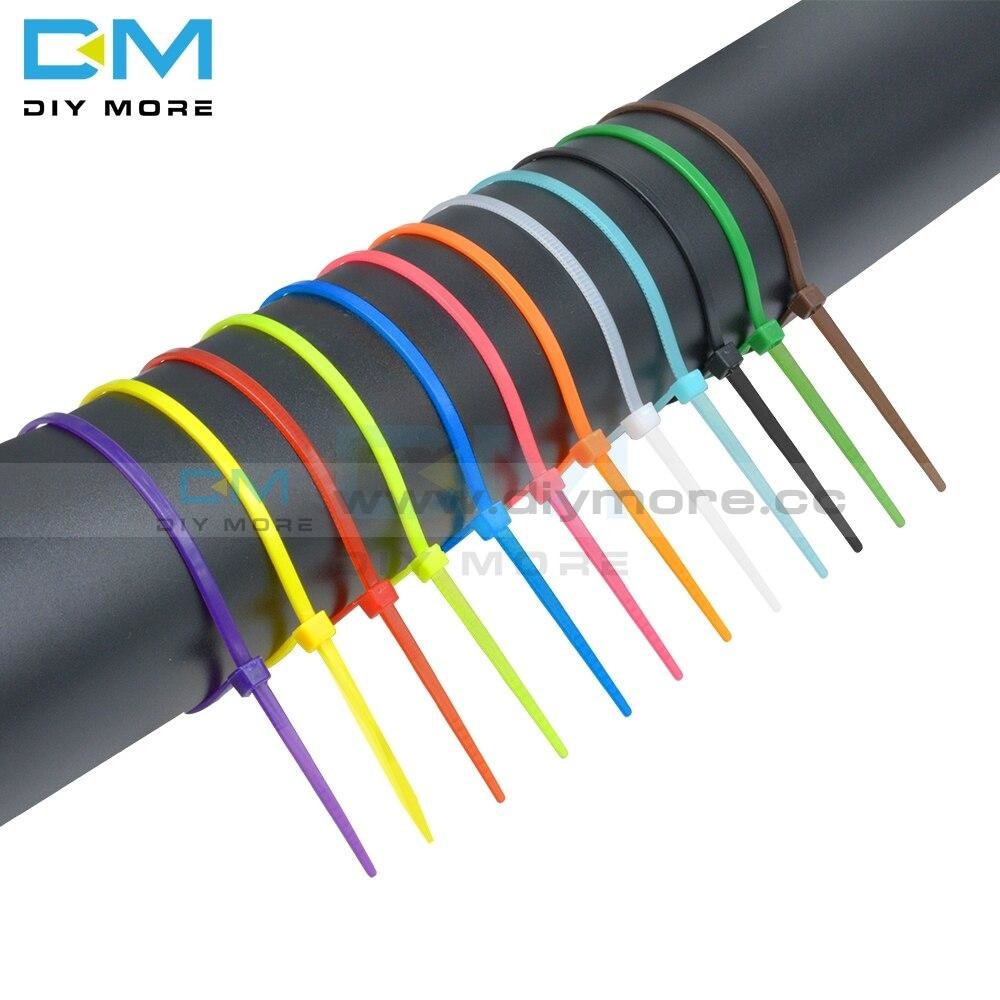 100Pcs Multi Color Self Locking Plastic Nylon Ties Wire Cable Zip 2.5X100Mm 2.5X150Mm 2.5X200Mm