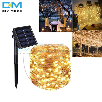 10M Outdoor Led Solar Lamp String Lights Fairy Holiday Christmas Party Garden 100 Leds Waterproof