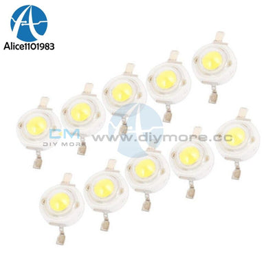 10Pcs 1W Led High Power Lamp Beads Pure White 300Ma 3.2 3.4V 100 120Lm 30Mil Integrated Circuits