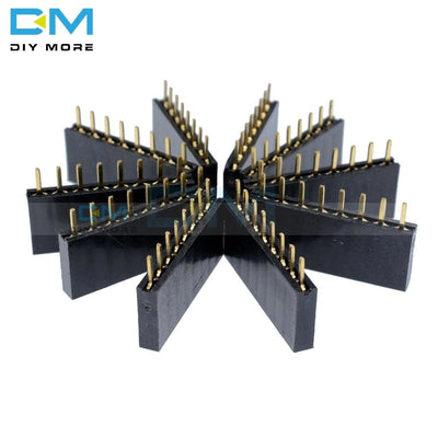 10Pcs 1X8 Single Row 8 Pins Pcb Socket Female Header 2.54Mm Pin 8Pin 3Mm Length Of Diy Integrated