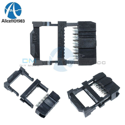 10Pcs 2.54Mm Pitch 2X5 Pin 10 Idc Female Header Socket Connector Fc 10Pin Pin Double Row Integrated