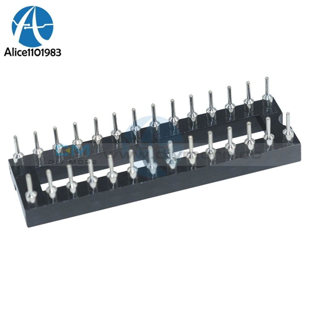 10Pcs 28 Pin 28Pin Dip Sip Round Ic Sockets Adaptor Solder Type Narrow Scoket Diy Kit Integrated