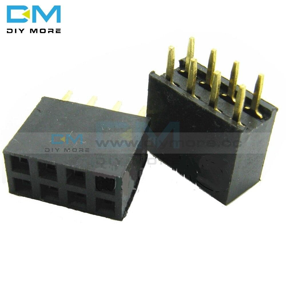 3 Row Header Socket 10PCS 2X4 Pin 8P 2.54mm Double Row Female Straight Header Pitch Socket ...