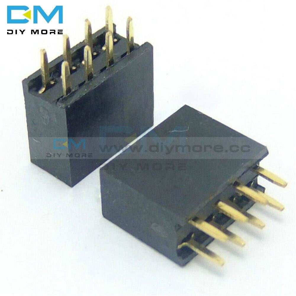 3 Row Header Socket 10PCS 2X4 Pin 8P 2.54mm Double Row Female Straight Header Pitch Socket ...