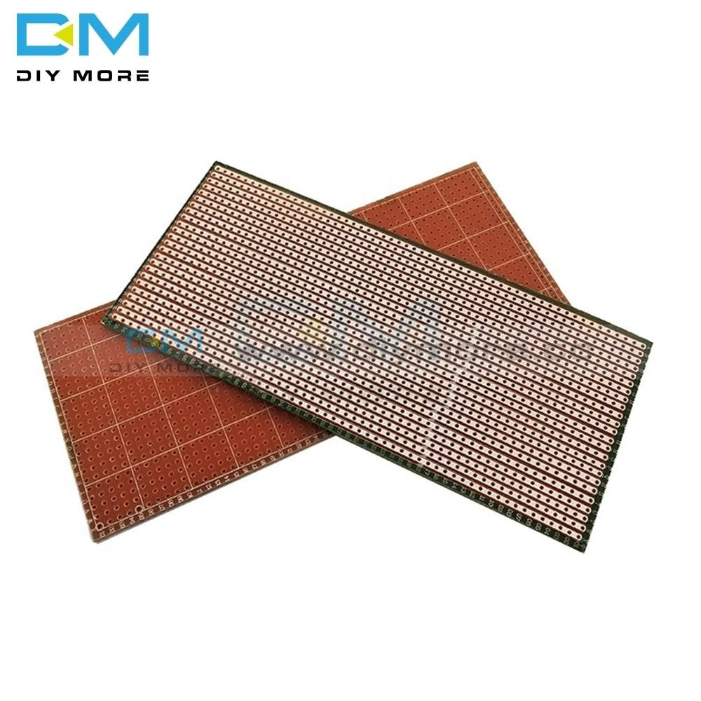 10Pcs 6.5X14.5Cm 2.54 Mm 2.54Mm Single Sided Perforated Green Oil Universal Electric Board Multi
