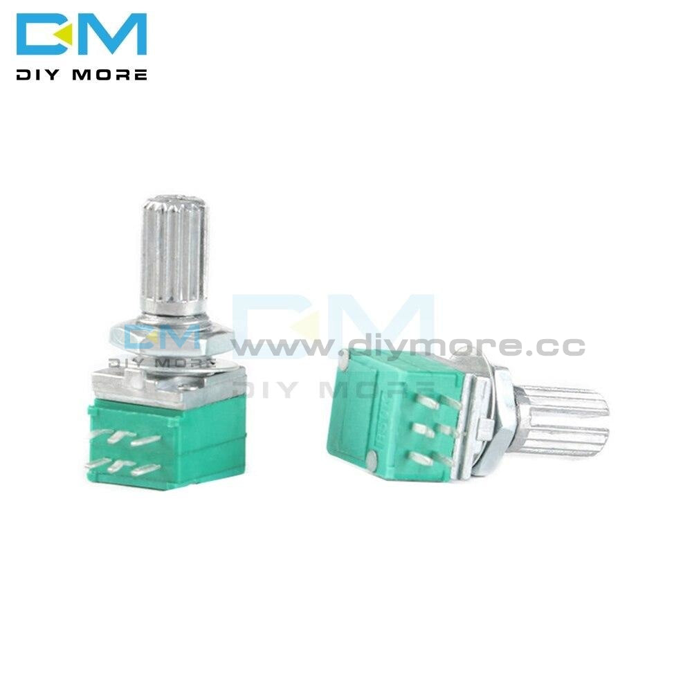 10Pcs 6 Pin 6Pin 6P Rotary Potentiometer 6Mm Knurled Shaft Single Linear B Type B10K Ohm 5K 10K B20K