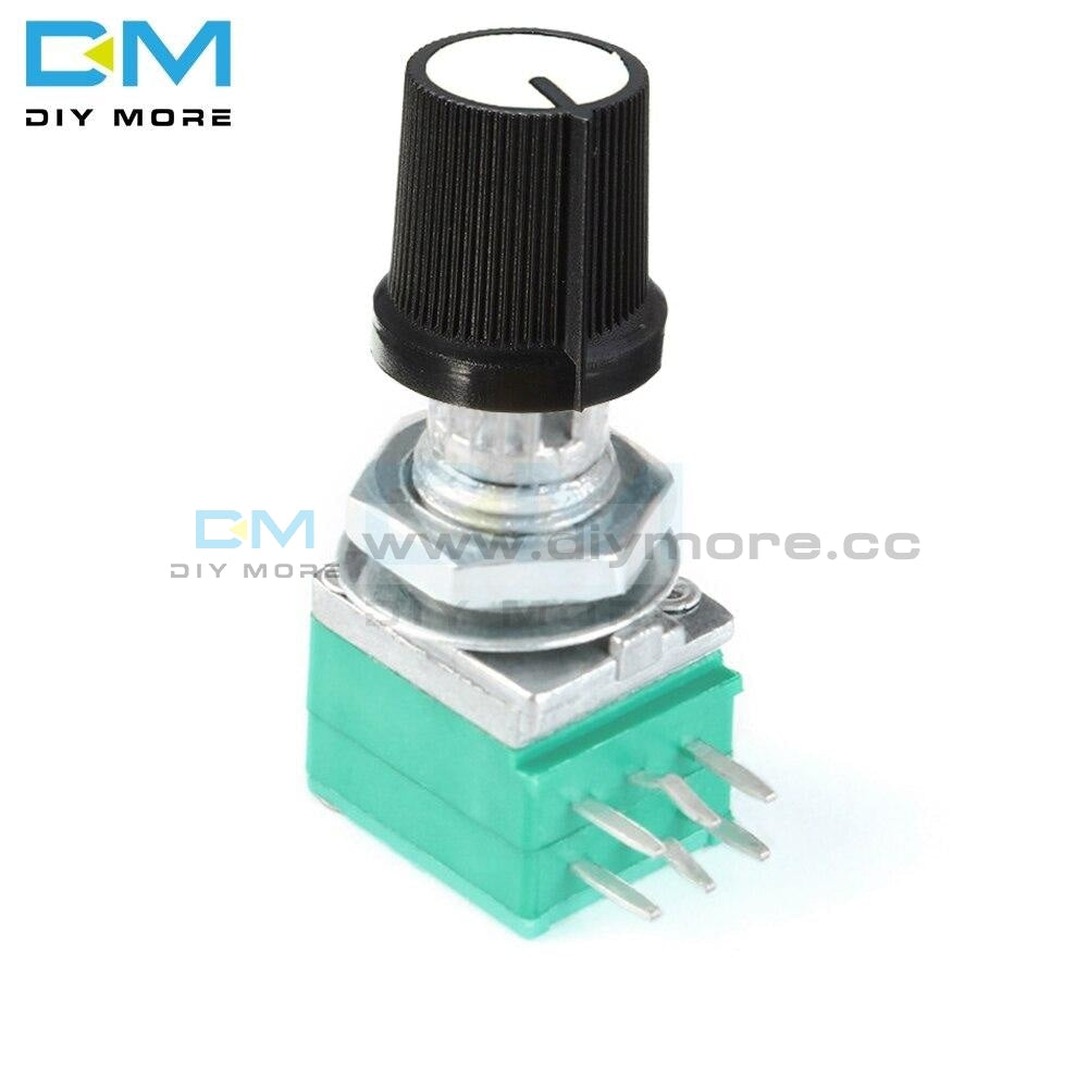 10Pcs 6 Pin 6Pin 6P Rotary Potentiometer 6Mm Knurled Shaft Single Linear B Type B10K Ohm 5K 10K B20K